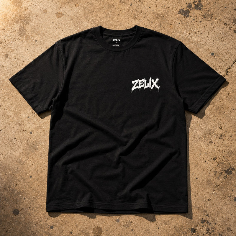 ZELIX black tee front